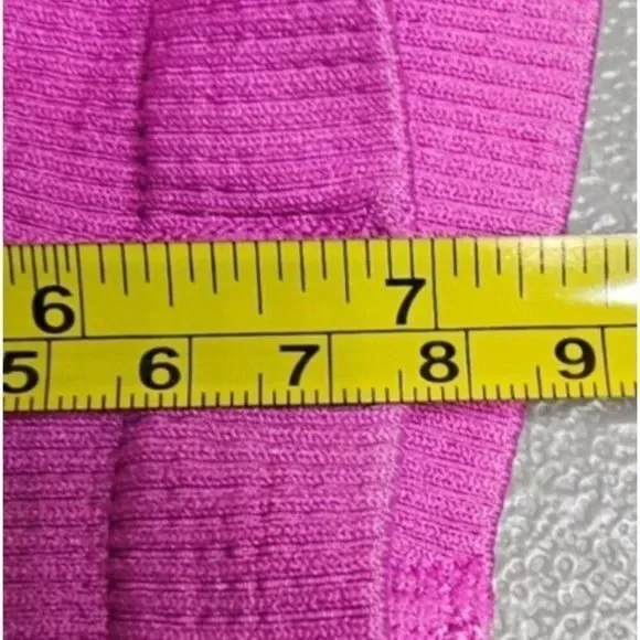 J. Crew SculptStretch Womens M High Rise Ribbed Pink Bike Shorts - Picture 9 of 11